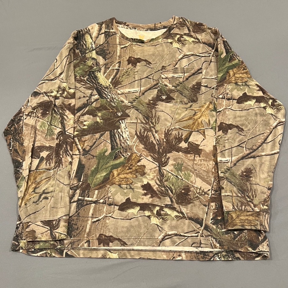 Bushmaster Realtree Camo Long Sleeve Pocket T-Shirt Mens XL Hunting Gorpcore